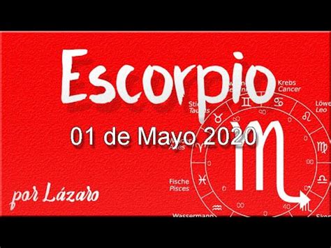 ESCORPIO Horóscopo de hoy 1 de Mayo 2020   YouTube