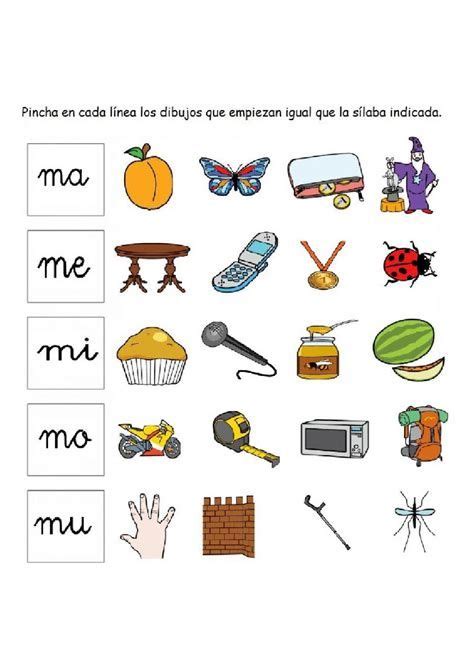 ESCRIBE POR QUE SILABA EMPIEZA Por ma me mi mo mu  4 | Libros de ...