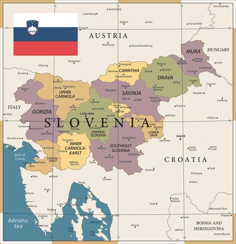 Eslovenia en mapas políticos y físicos   parte de la antigua Yugoslavia