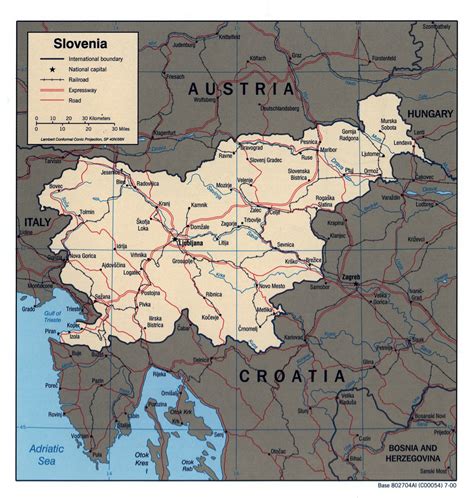 Eslovenia Mapa / Mapa De Eslovenia Mapa De Eslovenia Como Un Grafico En ...