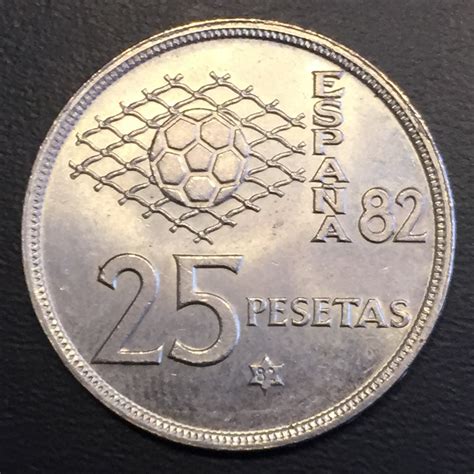 Esp027 Moneda España 25 Pesetas 1982 Unc Ayff   $ 55.00 en Mercado Libre