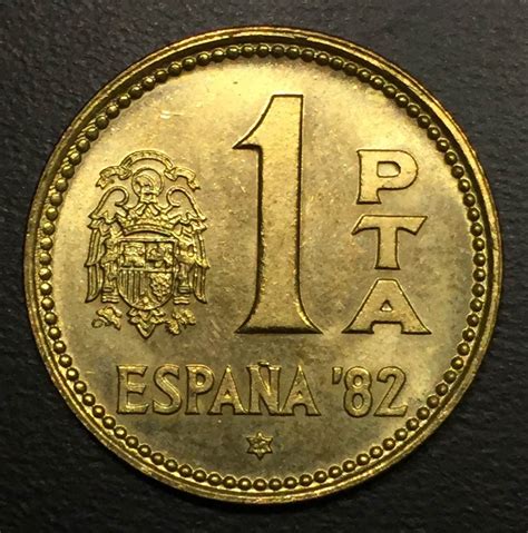 Esp128 Moneda España 1 Peseta 1982 Au unc Ayff   $ 41.00 en Mercado Libre