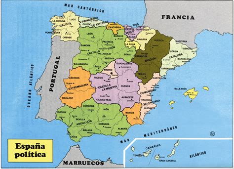 España: Comunidades Autónomas y ciudades con Estatuto de ...