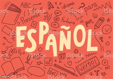 Espanol Translation Spanish Language Hand Drawn Doodles And Lettering ...