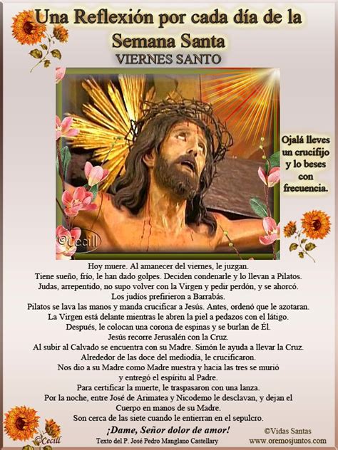 ESPECIAL DE SEMANA SANTA: Una Reflexión para cada día de la Semana Santa