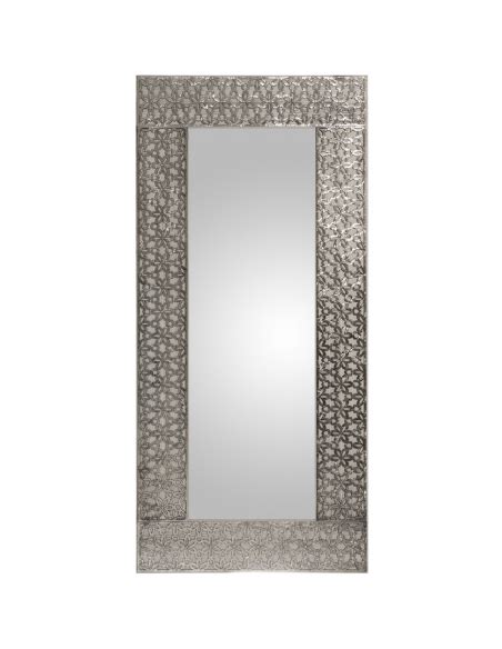 Espejo de madera en color plata
