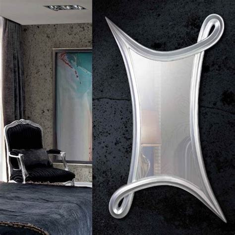 Espejo decorativo de pared Curvas plata | Espejos de pared ...