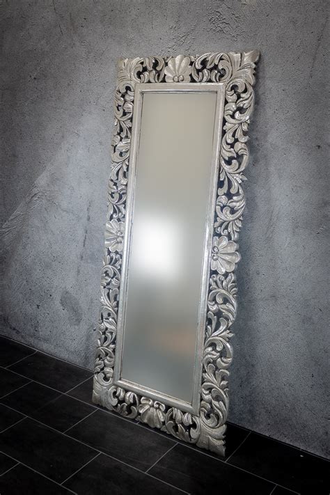 Espejo decorativo de pared en madera Beladona Plata ...