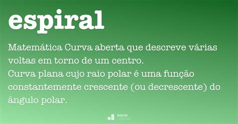 Espiral   Dicio, Dicionário Online de Português