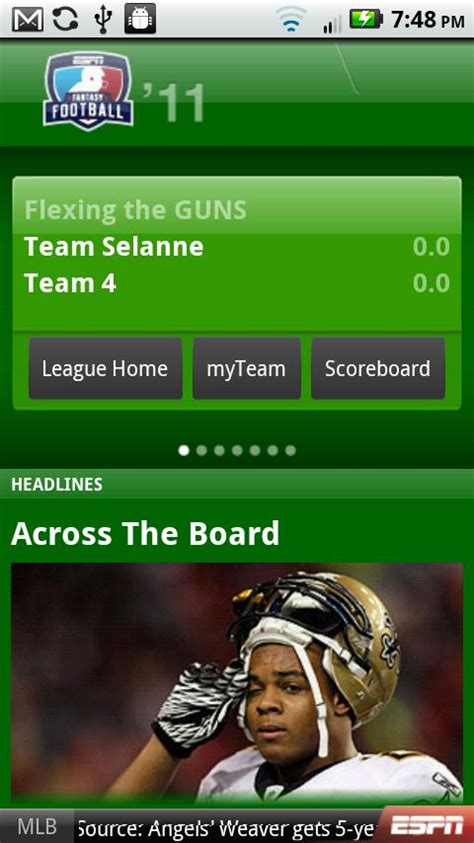 ESPN Fantasy Football App for Android Here for 2011 NFL ...