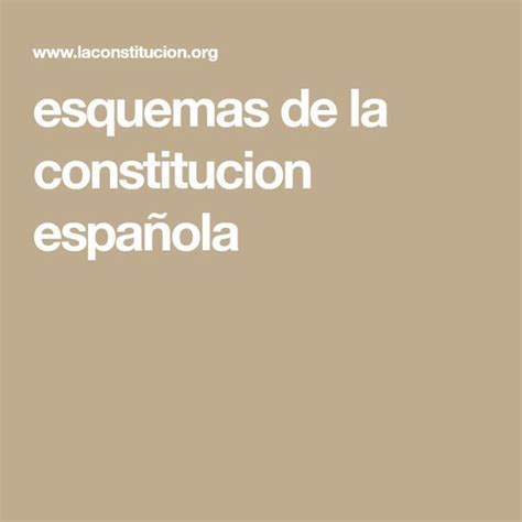 esquemas de la constitucion española | La constitucion de ...