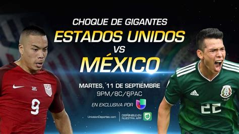 Estados Unidos vs. México: Hora, Canal, Live Stream ...