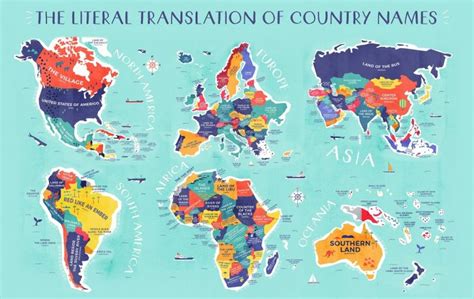 Este mapa muestra la traducción literal de los nombres de ...