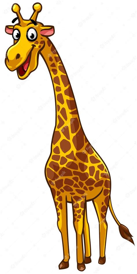 Estilo de dibujos animados de jirafa | Vector Premium