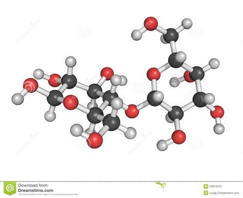 Estructura Química De La Lactosa, Una Molécula Del Azúcar ...