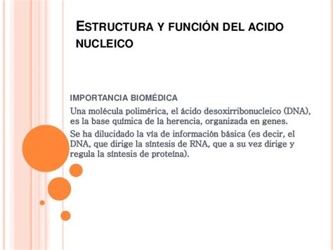 estructura y funcion del acido nucleico de harper ed 30