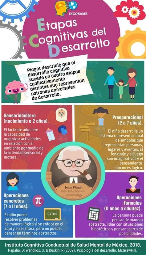 Etapas del Desarrollo Cognitivo según Jean Piaget | Infografía ...