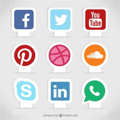 Etiquetas de redes sociales | Descargar Vectores Premium