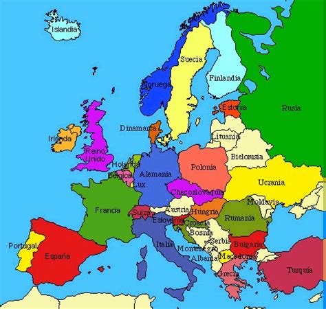 Europa Localización Geográfica Países   Mundo Geografía