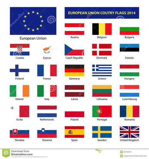 European Union Country Flags 2014 Stock Vector ...