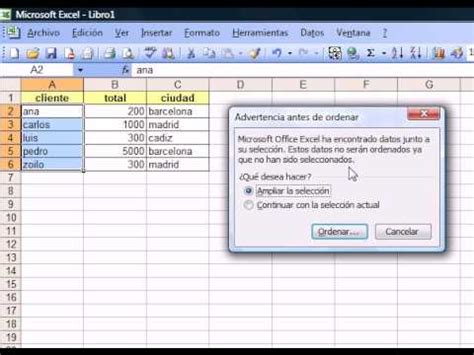 Excel 2003 Básico: ordenar   www.ofimaticaparatorpes.com ...