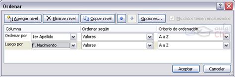 Excel 2007 Las tablas de datos