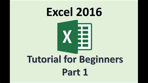 Excel 2016   Tutorial for Beginners   Microsoft Office 365 Tutorials ...
