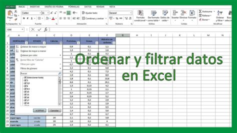 Excel   Ordenar y filtrar datos en Excel.   Saber Programas