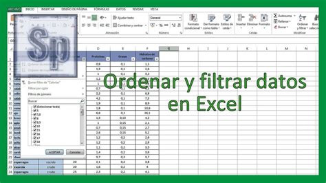 Excel   Ordenar y filtrar datos en Excel. Tutorial en ...