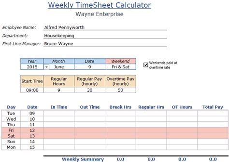 Excel Timesheet Calculator Template for 2020 [FREE DOWNLOAD]