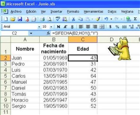 Excel: Una fórmula para calcular la edad   RedUSERS | RedUSERS