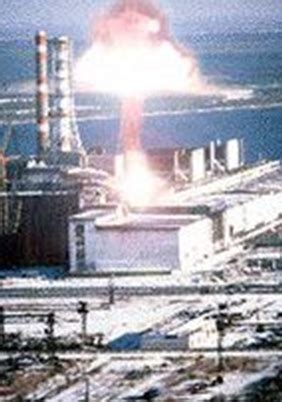 Explosion at Reactor 4, Chernobyl nuclear power station ...