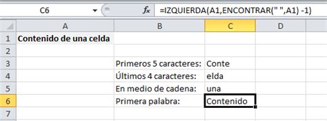 Extraer contenido de una celda en Excel   Excel Total