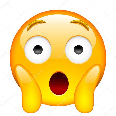 Face Screaming in Fear. Screaming in Fear Emoji Stock Vector Image by ...