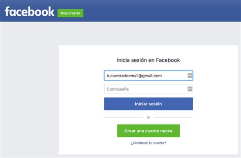 Facebook iniciar sesion en Español   ENTRAR