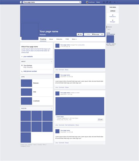 Facebook page mockup 2014 PSD   Free Graphics