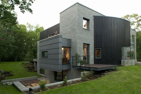 Fachadas de casas modernas en tonos grises