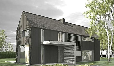 Fachadas de casas pintadas en color gris