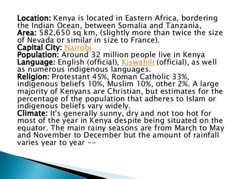 Facts about kenya