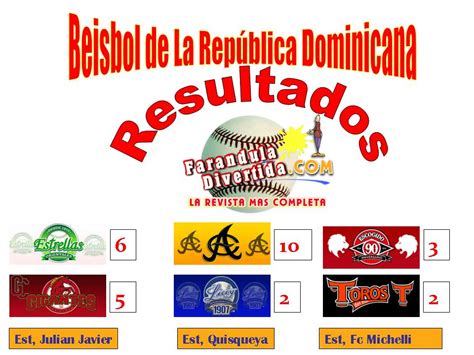 Farándula Divertida: Béisbol Dominicano * Resultados ...