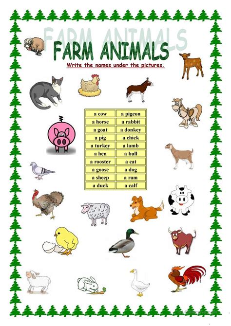 FARM ANIMALS   English ESL Worksheets for distance learning and ...