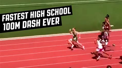 FASTEST HIGH SCHOOL 100M DASH EVER RECORDED AT 9.98 SECONDS!   YouTube
