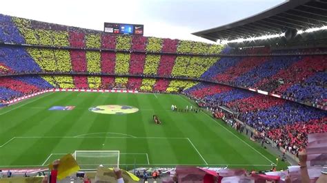 FC Barcelona Anthem At Camp Nou Before El Clasico Match 26 ...