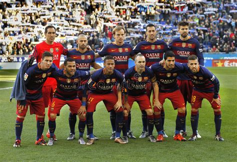 FC Barcelona lineup editorial stock image. Image of ...