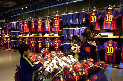 FC Barcelona Official Store Editorial Photo   Image of ...