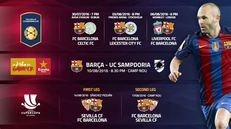 FC Barcelona s pre season schedule