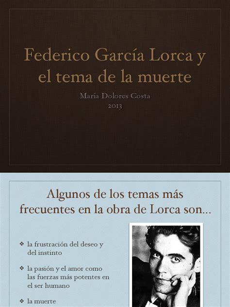 Federico García Lorca y el tema de la muerte