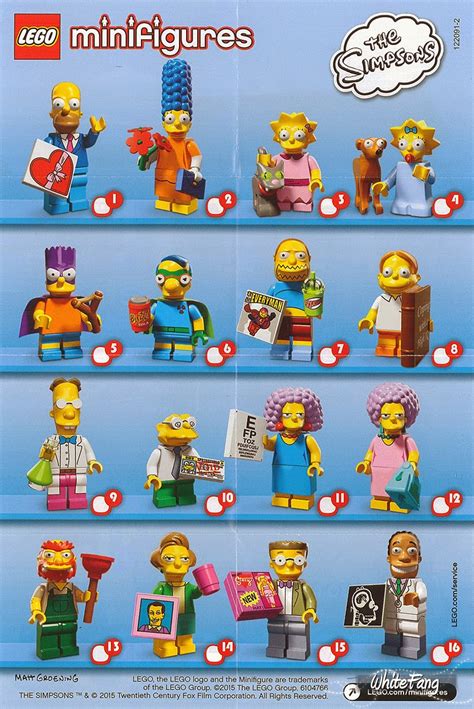 Feeling Guide for Lego Minifigures Simpsons Series 2 ~ I m ...