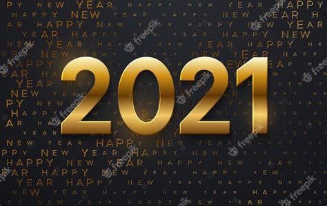 Feliz año nuevo 2021. ilustración de vacaciones concepto de banner ...