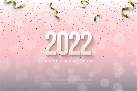 Feliz año nuevo 2022 con puntos y números dorados | Vector ...